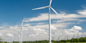 Windmills illustrating the future of energy in Ontario